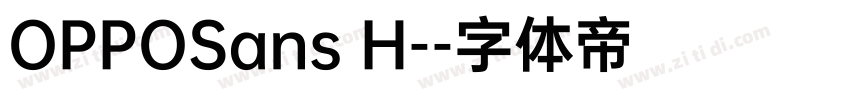 OPPOSans H-字体转换